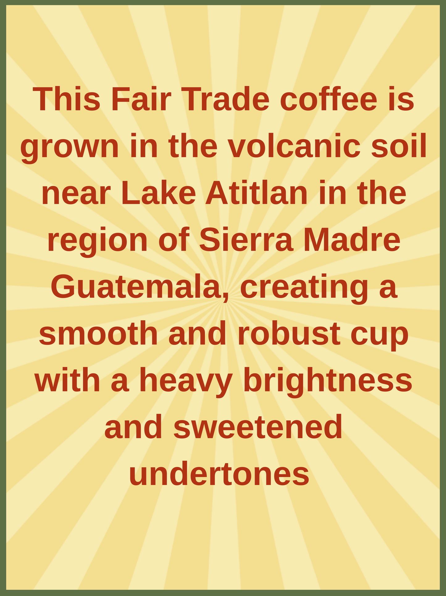 Guatemala 'Santiago Atitlan' Fair Trade Natural