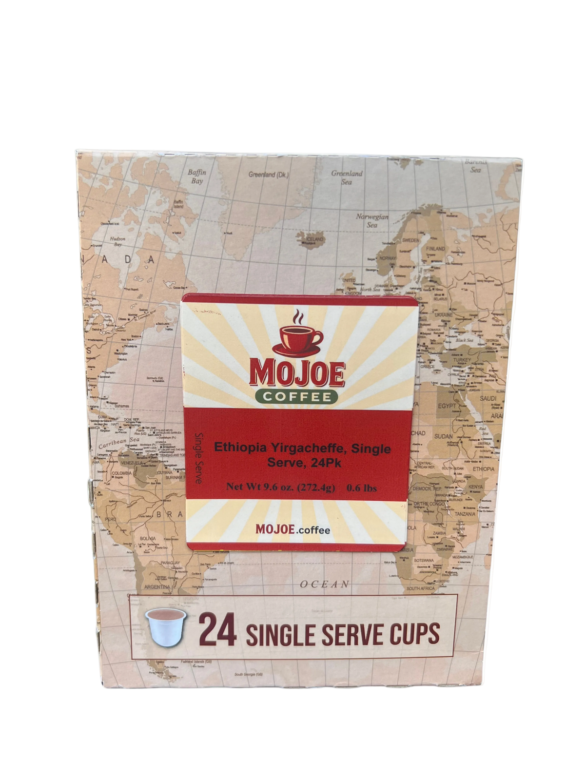 Ethiopia Yirgacheffe Coffee, Single Serve, 24 Pack