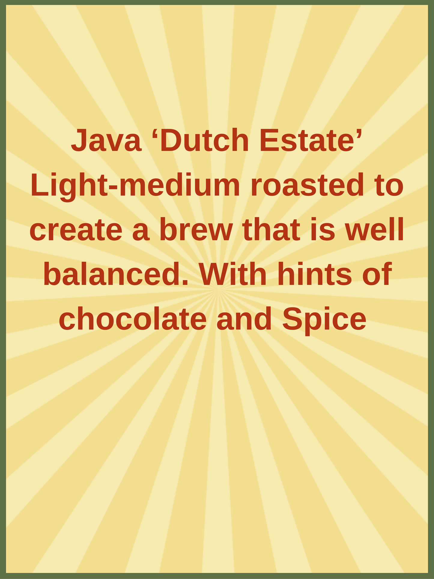 Java 'Dutch Estate' Coffee