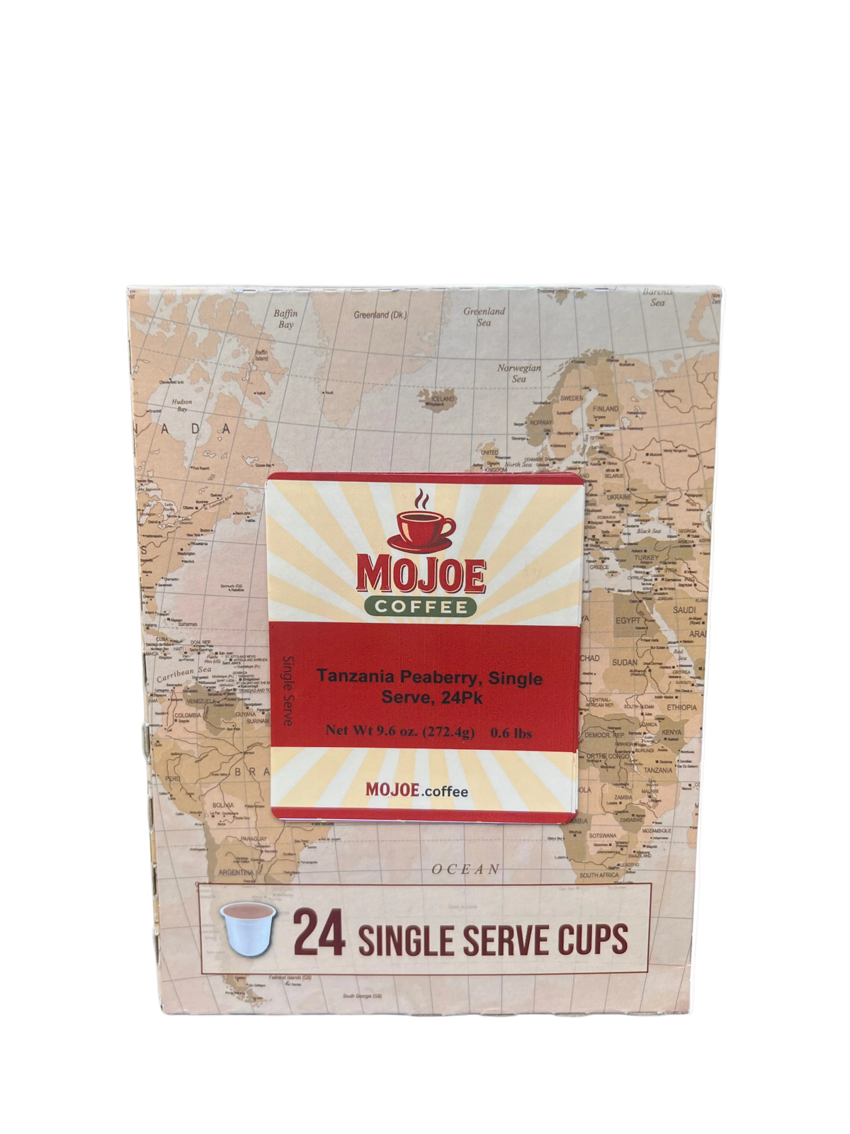 Tanzania Peaberry Coffee, Single Serve, 24 Pack