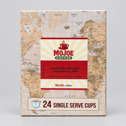 100% Jamaican Blue Mountain Estate Light Roast Coffee, Single Serve, 24 Pack