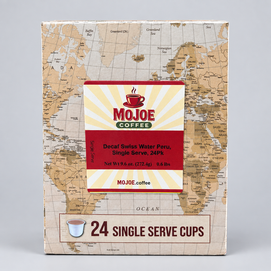 Peru Decaf 'Swiss Water' Medium Roast Coffee, Single Serve 24 Pack